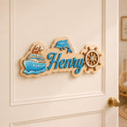Custom Name Sign for Nursery, Personalized Wooden Kids Room Door Sign by Unknown
