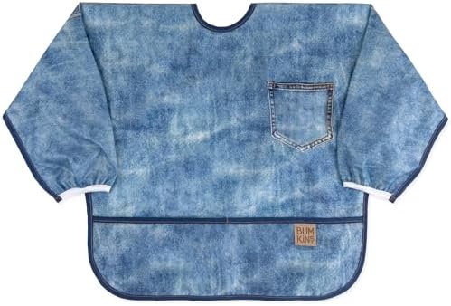 Bumkins Sleeved Bib for Girl or Boy, Baby and Toddler for 6-24 Mos, Essential by Bumkins