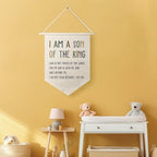 Qpenm I Am a Son of the King Hanging Wall Canvas Banner, Encourage Quote - Image 5
