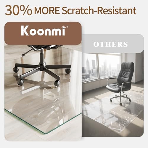 Koonmi Tempered Glass Chair Mat 40"x80" - Image 3