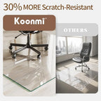 Koonmi Tempered Glass Chair Mat 40"x80" - Image 3