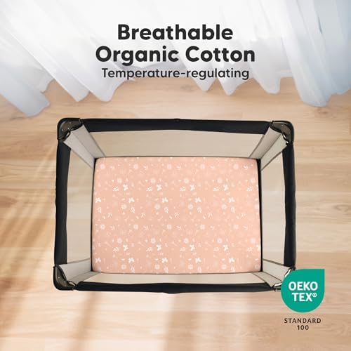2pk Mini Crib Sheets Fitted 38x26 Pack N Play Mattress Sheet - Image 2