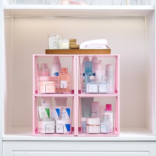 Vtopmart 4 Pack Large Stackable Storage Drawers - Image 2