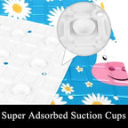 Shower Mat Non Slip, Cows Daisies Pattern Anti Slip Bath Mat - Image 3
