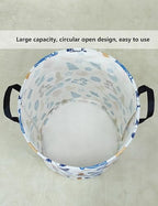 QUEENLALA Large Foldable Round Storage Basket Laundry Hamper, Colorful Bear - Image 6