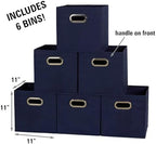 Household Essentials 81-1 Foldable Fabric Storage Bins | Set of 6 Cubby Cubes - Image 2