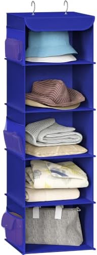 Simple Houseware 5 Shelf Hanging Closet Organizer, Dark Blue by SimpleHouseware