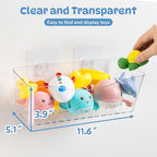 Imncya Bath Toy Storage Holder, 2 Pack Clear Bathtub Organizer - Image 2