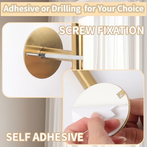 Groleca 4 Pack No Drill Curtain Holdbacks Adhesive Curtain Tiebacks - Image 3