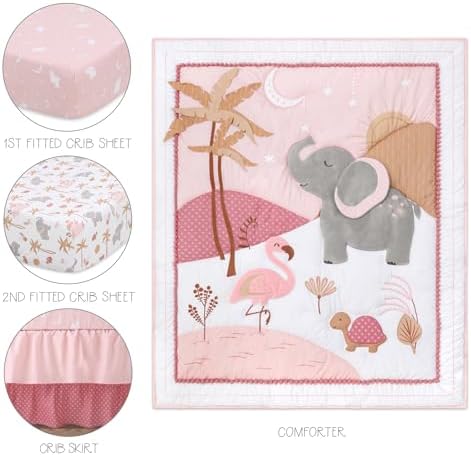 The Peanutshell 4 Piece Organic Cotton Baby Crib Bedding Set - Image 2