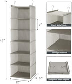 MAX Houser 6 Tier Shelf Hanging Closet Organizer - Image 3