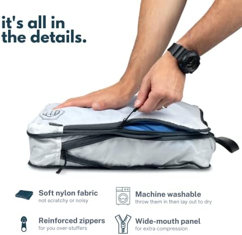 TRIPPED Travel Gear Large Compression Packing Cubes 4-Piece Set - Image 3