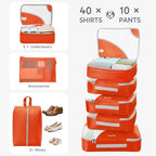 OlarHike 10 Set Packing Cubes for Travel, Gifts for Women Mom, Anti-Tearing - Image 4