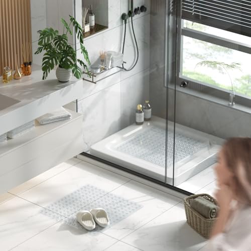 HITSLAM Shower Mat Non Slip, Square Bath Tub Mat - Image 7