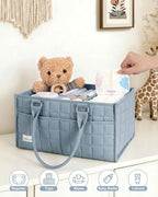 Baby Diaper Caddy Organizer, Portable Nursery Storage Basket - Image 6