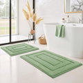 GRANNY SAYS Green Bathroom Rugs Set 2 Piece, Non Slip Microfiber Bath Mats by GRANNYSAYS