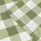 Hiasan Plaid Curtains Valances, Sage Green and White, 52W x 18L, 1 Panel - Image 5