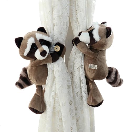 Curtain Tiebacks, 1 Pair Cute Animal Curtain Holdbacks by Vmogeicons