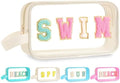 Kacctyen Swim Letter Clear Makeup Bags by Kacctyen