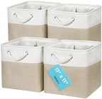 OrganiHaus 11x11 Cube Storage Bins, Rope Handles by OrganiHaus