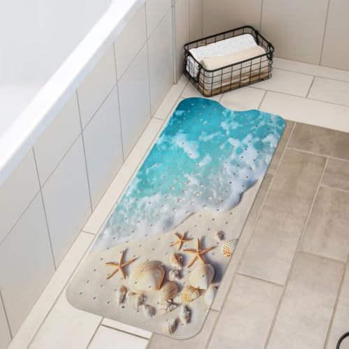 LNOND Summer Beach Bathtub Mat Non Slip, 40 X 16 Inch Tub Mat - Image 7