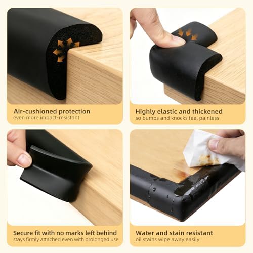 Corner Protector Baby, Baby Proofing Edge Corner Protector, Soft Foam Black - Image 5