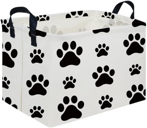 Rectangular Dog Basket, Nursery Hamper, Collapsible canvas kids toy storage box by FXOCSHE