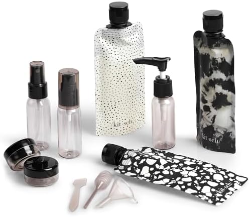 Kitsch 11 PCS Containers Travel Size Toiletries by Kitsch