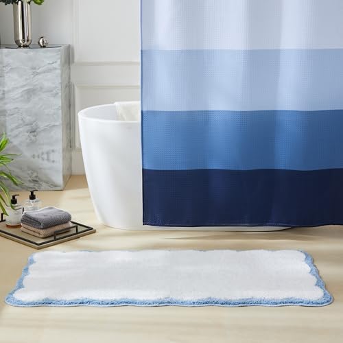 Ohocut Luxury Microfiber Scalloped Runner Rug, Floor Carpet, Anti Slip - Image 3