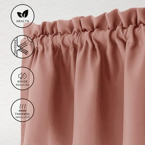 Hiasan Dusty Rose Valance Curtains - Image 2