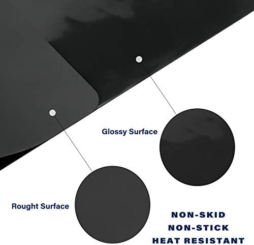 Gartful Black Extra Large Silicone Mat, 23.6 x 15.7 inches Silicone Craft Sheet - Image 3