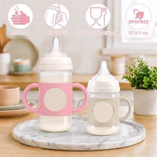 BUSOHA 2 Pack Silicone Sleeves for Pigeon Silicone Baby Bottle - Image 3