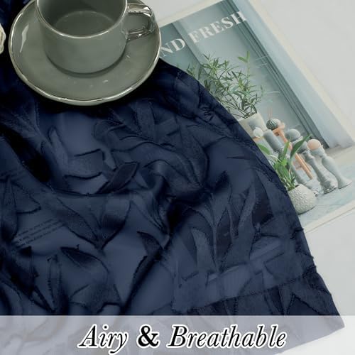 Lecloud Leia Navy Blue Sheer Valances - Image 2