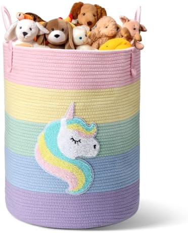LemonRoad Laundry Hamper Large Cotton Rope Storage Basket by Unknown