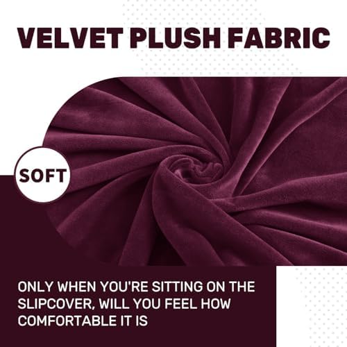 ZNSAYOTX Stretch Velvet Recliner Cover 4-Pieces, Thick Soft Recliner Chair - Image 5