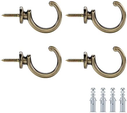DeSS 4 Pack Curtain Holdbacks Curtain Tiebacks Hooks Wall Mounted Curtain Hooks by DeSS