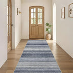 Nakagishi Boho 2x6 Runner Rug Machine Washable Rugs Non Slip Denim Blue - Image 4