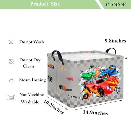 CLOCOR Rectangular Storage Basket, Collapsible Cute Pattern Storage Bin - Image 6
