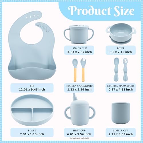 Silicone Baby Feeding Set 10 Pcs, Baby Led Weaning Supplies, Baby Feeding - Image 7