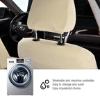 AUCELI 2PCS Car Headrest Covers, Soft Dust-Proof Anti-Scratch Breathable - Image 2