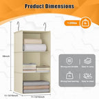 Hanging Closet Organizer 3-Shelf, Oxford Fabric Wardrobe Storage - Image 3