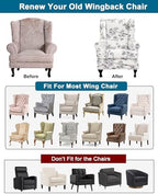 CRFATOP Wingback Chair Covers Stretch Armchair Slipcovers - Image 4