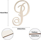 Cursive Wooden Letters P for Wall Decor Large Wood Monogram Letters 14 Inch - Image 2