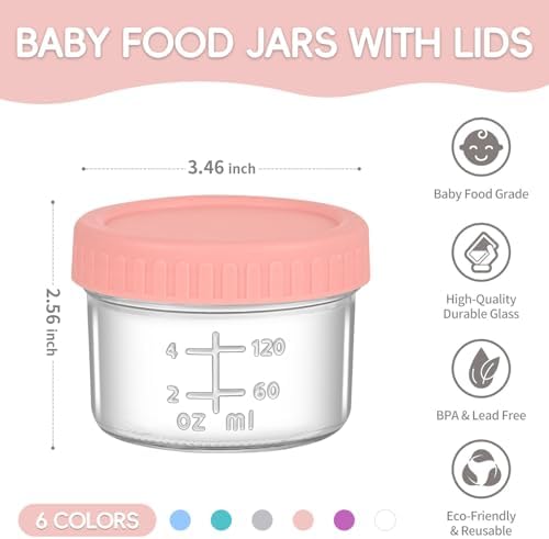 Dehov 6-Piece Glass Baby Food Containers - Image 2