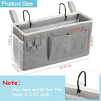 Bedside Caddy, Bedside Storage Bag Hanging Organizer - Image 3