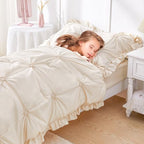 Princess Toddler Bedding Set for Girls, 4 Piece Ruffles Jacquard Embroidery - Image 4