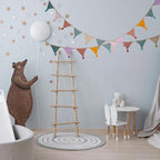 Fabric Bunting Banner, 2 Pack Handmade Neutral String Banner - Image 7