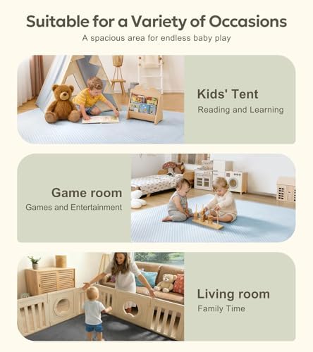 Baby Play Mat for Floor, Velvet Play Mat - Image 5