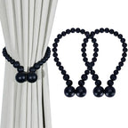 KLOGTSIND Magnetic Curtain Tiebacks, 2 Pack Wood Bead Curtain Holdbacks by KLOGTSINDDirect