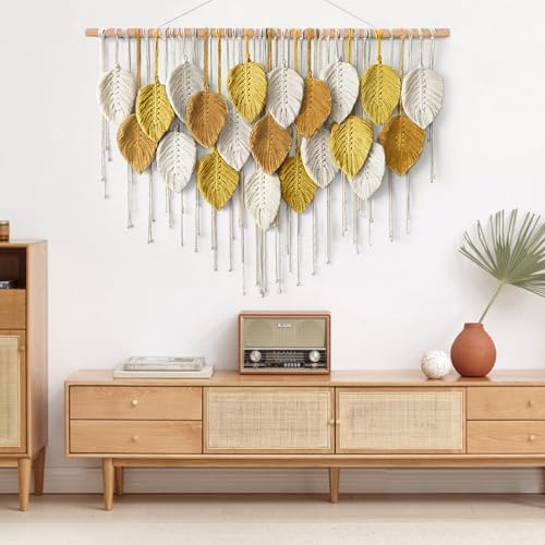 Large Macrame Wall Hanging Boho Woven Tapestry Bohemian Farmhouse Wall Art - Image 4
